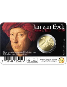 Awers monety Belgia 2 euro 2020 Jan van Eyck wersja francuska 2