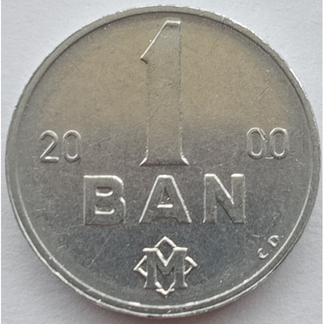 Rewers monety Mołdawia 1 Ban 2000