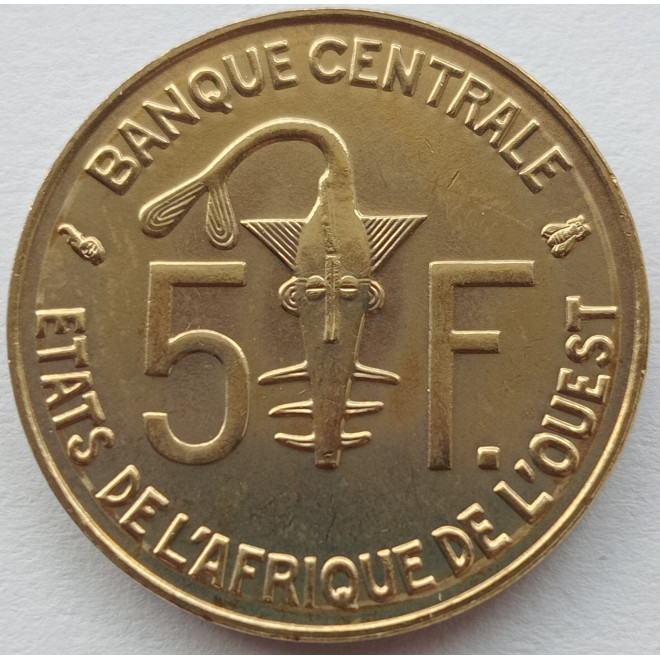 Rewers monety ECOWAS 5 Franków CFA 1997