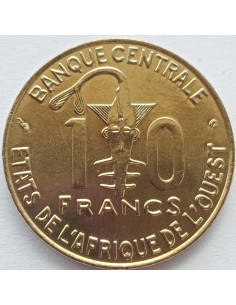 Awers monety ECOWAS 10 Franków CFA 2002 2