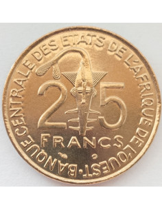 Awers monety ECOWAS 25 Franków CFA 2002 2