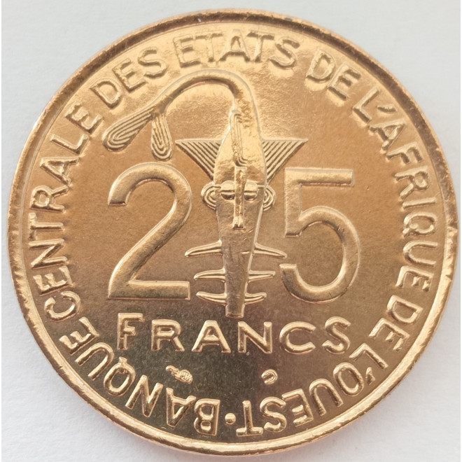 Rewers monety ECOWAS 25 Franków CFA 2002