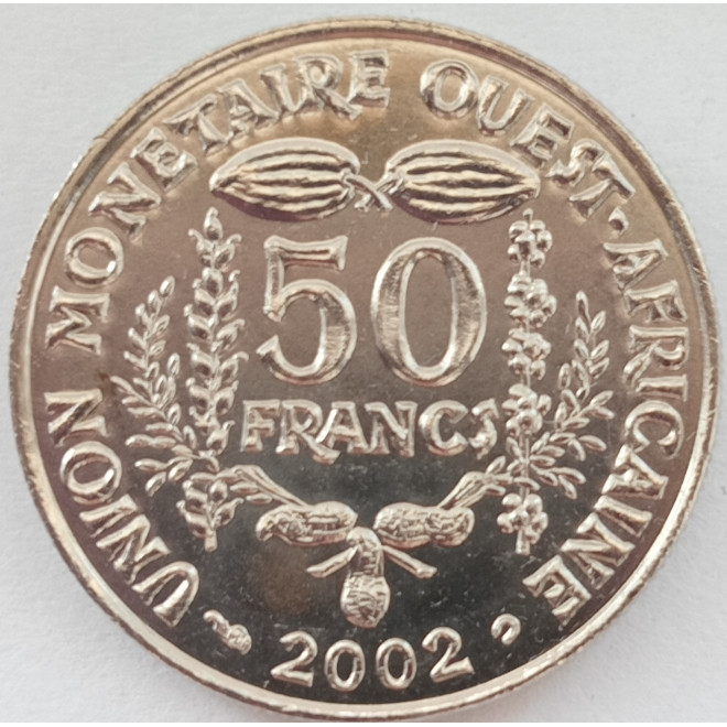 Rewers monety ECOWAS 50 Franków CFA 2002