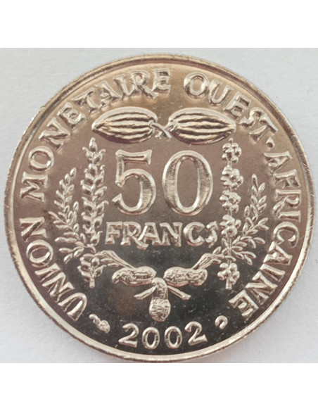 Rewers monety ECOWAS 50 Franków CFA 2002