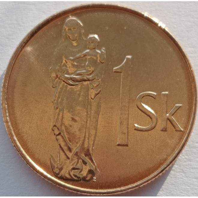 Rewers monety Słowacja 1 Korona 2005