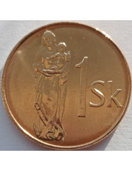 Rewers monety Słowacja 1 Korona 2005