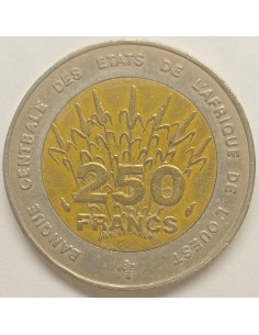 Awers monety ECOWAS 250 Franków CFA 1992 2