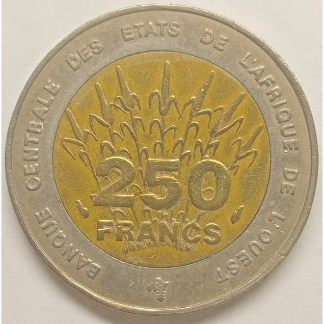 Rewers monety ECOWAS 250 Franków CFA 1992