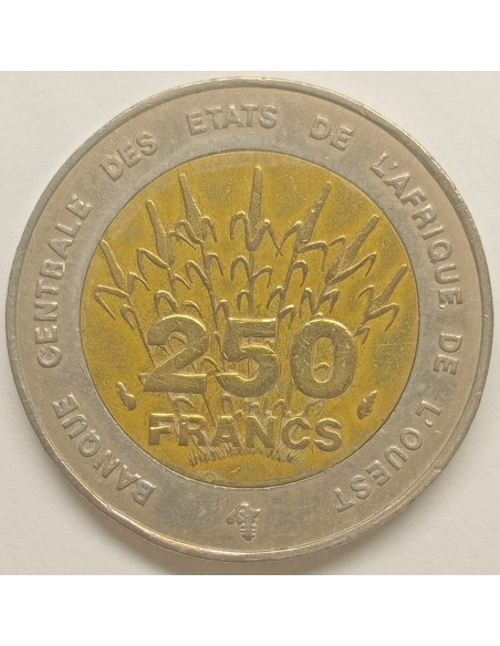 Rewers monety ECOWAS 250 Franków CFA 1992