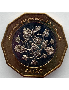 Awers monety Wyspy Zielonego Przylądka 100 Eskudo 1994 Rośliny Aeonium gorgoneum /jasny pierścień/ 2