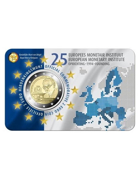 Awers monety Belgia 2 euro 2019 Europejski Instytut Walutowy wersja francuska