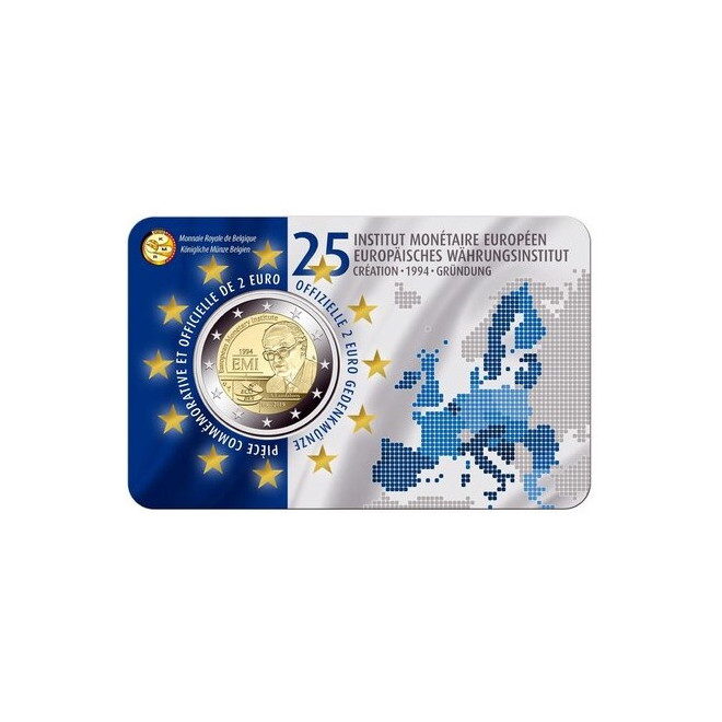 Awers monety Belgia 2 euro 2019 Europejski Instytut Walutowy wersja niderlandzka