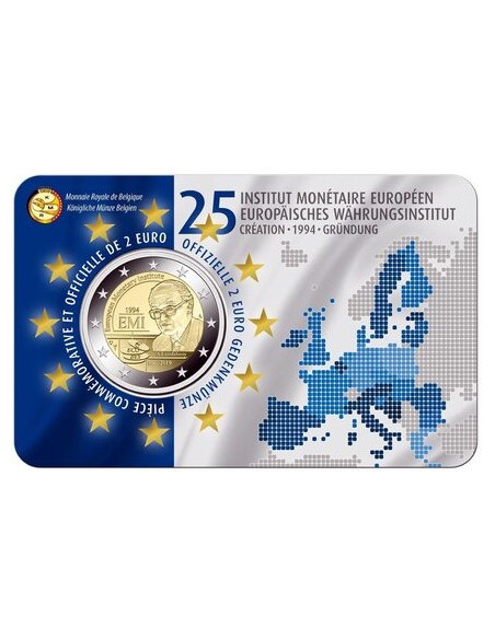 Awers monety Belgia 2 euro 2019 Europejski Instytut Walutowy wersja niderlandzka