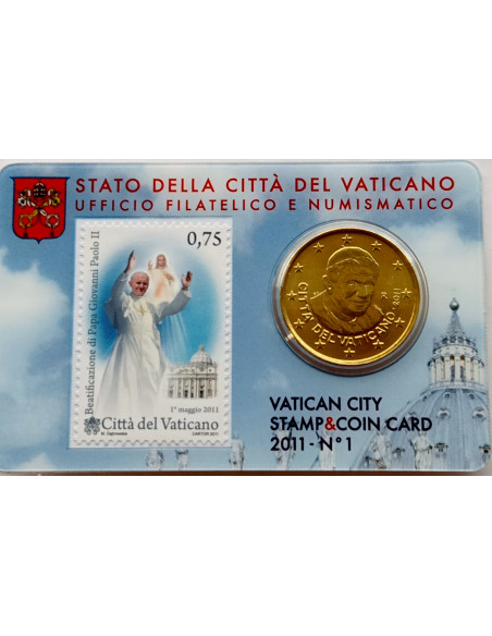 Awers monety Watykan 50 Euro Cent 2011