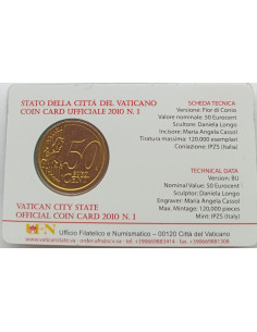 Awers monety Watykan 50 Euro Cent 2010 2