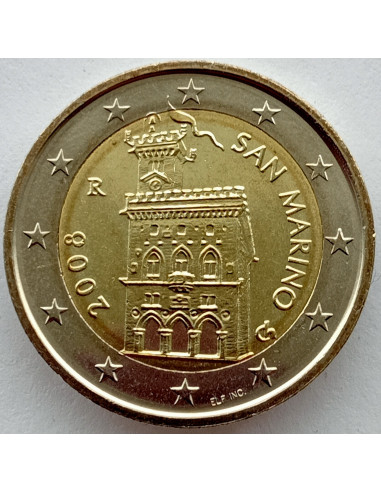 Awers monety San Marino 2 Euro 2008