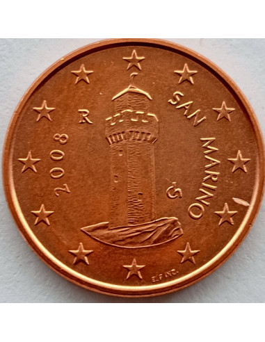 Awers monety San Marino 1 Eurocent 2008