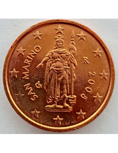 Awers monety San Marino 2 Eurocent 2008