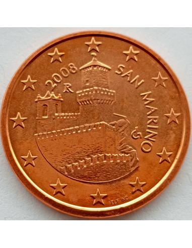Awers monety San Marino 5 Eurocent 2008
