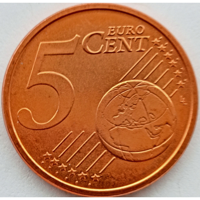 Rewers monety San Marino 5 Eurocent 2008