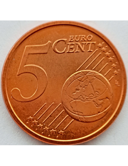 Rewers monety San Marino 5 Eurocent 2008