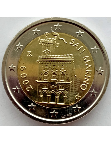 Awers monety San Marino 2 Euro 2009