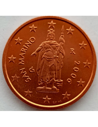 Awers monety San Marino 2 Eurocent 2006