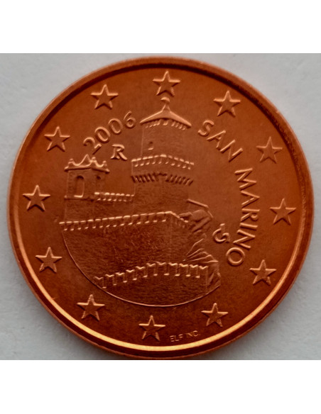 Awers monety San Marino 5 Eurocent 2006