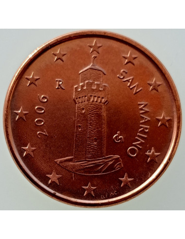 Awers monety San Marino 1 Eurocent 2006