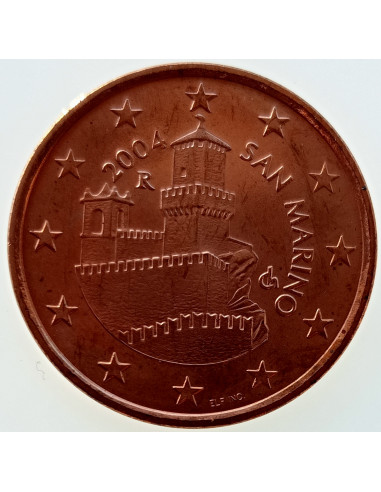 Awers monety San Marino 5 Eurocent 2004