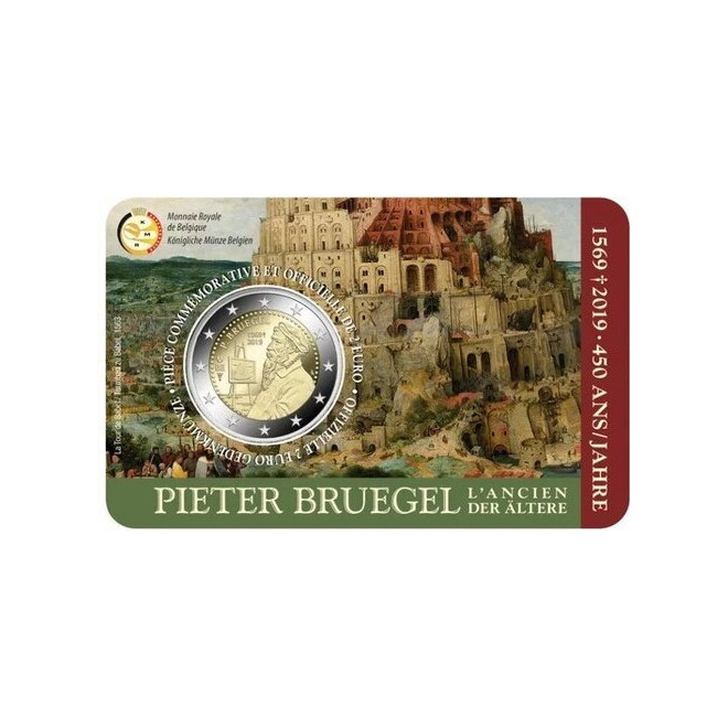 Awers monety Belgia 2 euro 2019 Pieter Bruegel Starszy wersja francuska