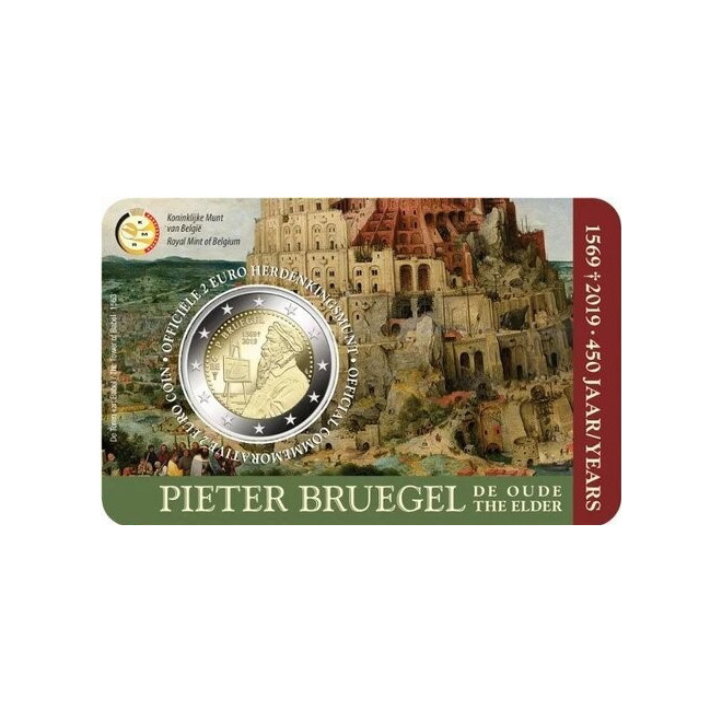 Awers monety Belgia 2 euro 2019 Pieter Bruegel Starszy wersja niderlandzka