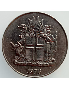 Awers monety Islandia 10 Koron 1978 herb
