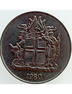 Awers monety Islandia 10 Koron 1980 herb