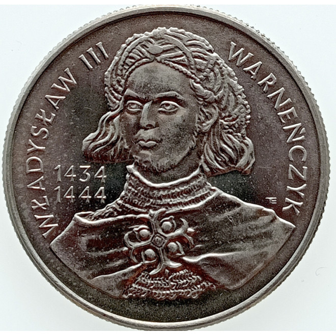 Awers monety 10 000 Złotych 1992 Władysław III Warneńczyk