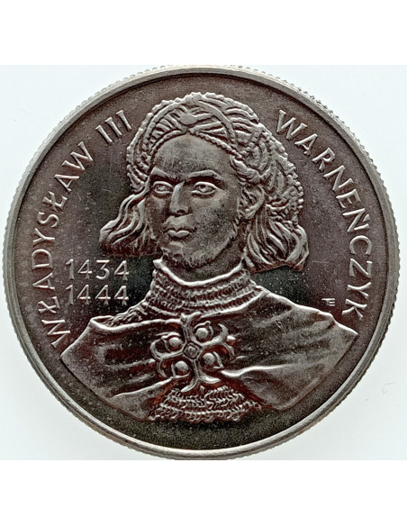 Awers monety 10 000 Złotych 1992 Władysław III Warneńczyk
