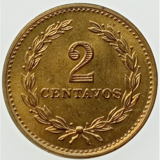 Rewers monety Salwador 2 Centavo 1974