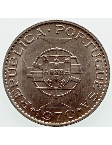 Rewers monety Timor Wschodni 10 Escudo Timoru Portugalskiego 1970