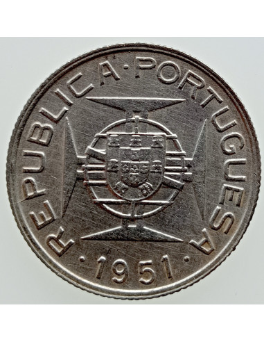 Awers monety Timor Wschodni 50 Awos Timoru Portugalskiego 1951