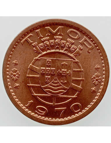 Awers monety Timor Wschodni 50 Centavo Timoru Portugalskiego 1970