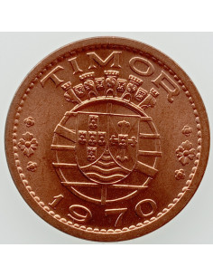 Awers monety Timor Wschodni 20 Centavo Timoru Portugalskiego 1970