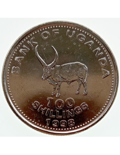 Awers monety Uganda 100 Szylingów 1998