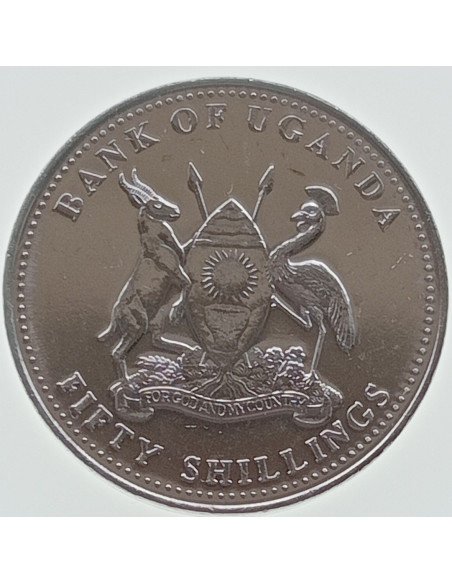 Rewers monety Uganda 100 Szylingów 1998