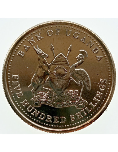 Awers monety Uganda 500 Szylingów 1998
