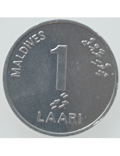 Awers monety Malediwy 1 Laari 2002 2