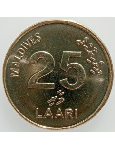 Awers monety Malediwy 25 Laari 1984 2