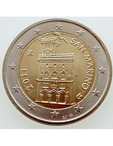 Awers monety San Marino 2 Euro 2011