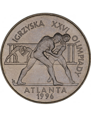 Awers monety 2 zł 1995 Igrzyska XXVI Olimpiady Atlanta 1996