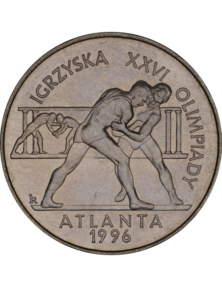Awers monety 2 zł 1995 Igrzyska XXVI Olimpiady Atlanta 1996