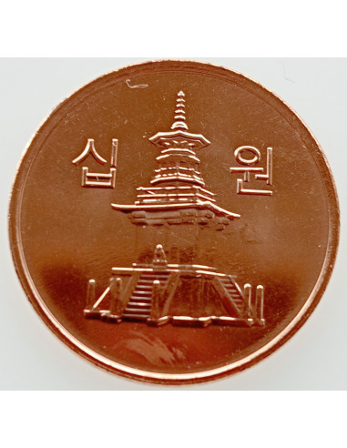 Awers monety Korea Południowa 10 Won 2008